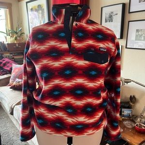 Patagonia Synchilla Fleece Pullover with Southwestern Print